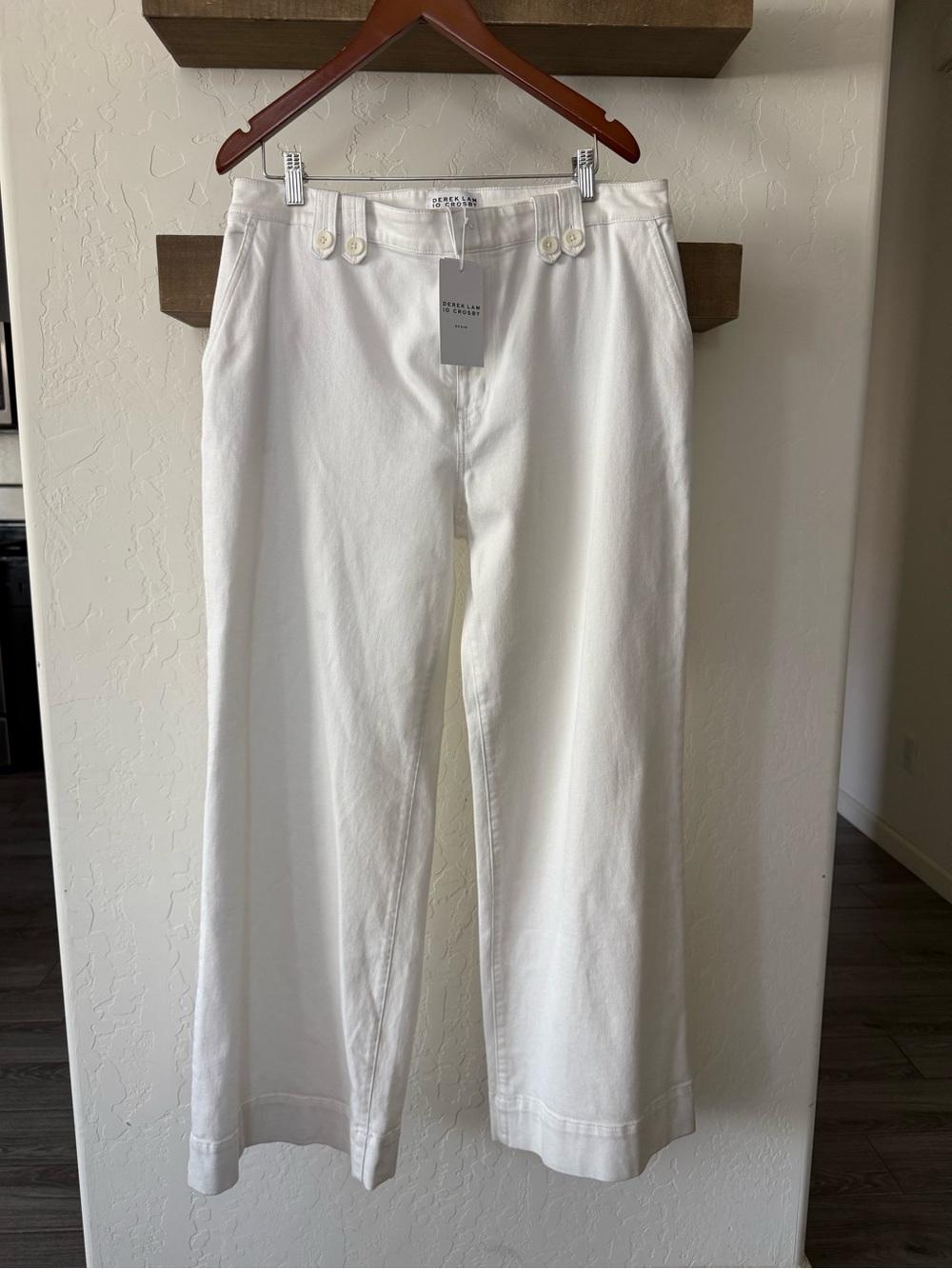Derek Lam Crosby 10|White Wide-Leg Jeans,NWT Size 32•••Luxury designer style